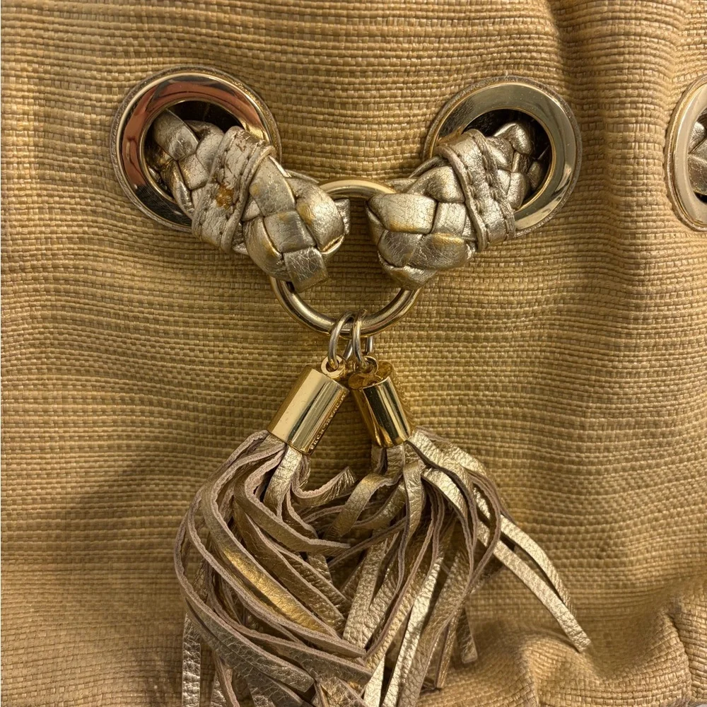 Michael Kors Tan Braided Shoulder Bag